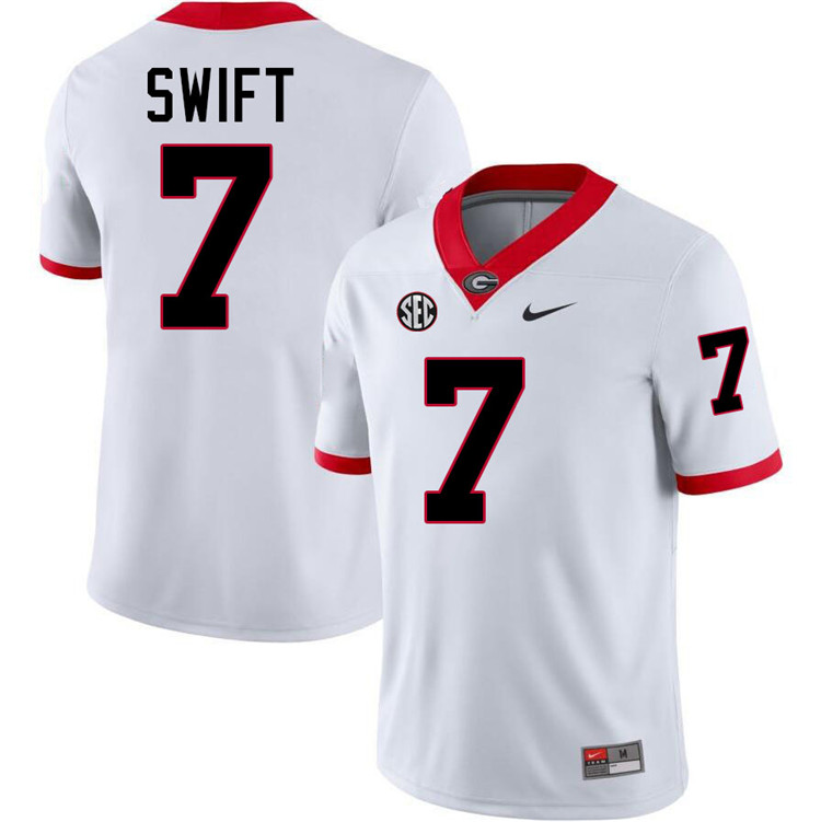 D'Andre Swift Georgia Jersey,University Of Georgia Bulldogs Football Jersey,Uniforms,Gears-White